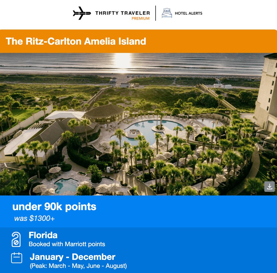 The Ritz-Carlton Amelia Island hotel deal email